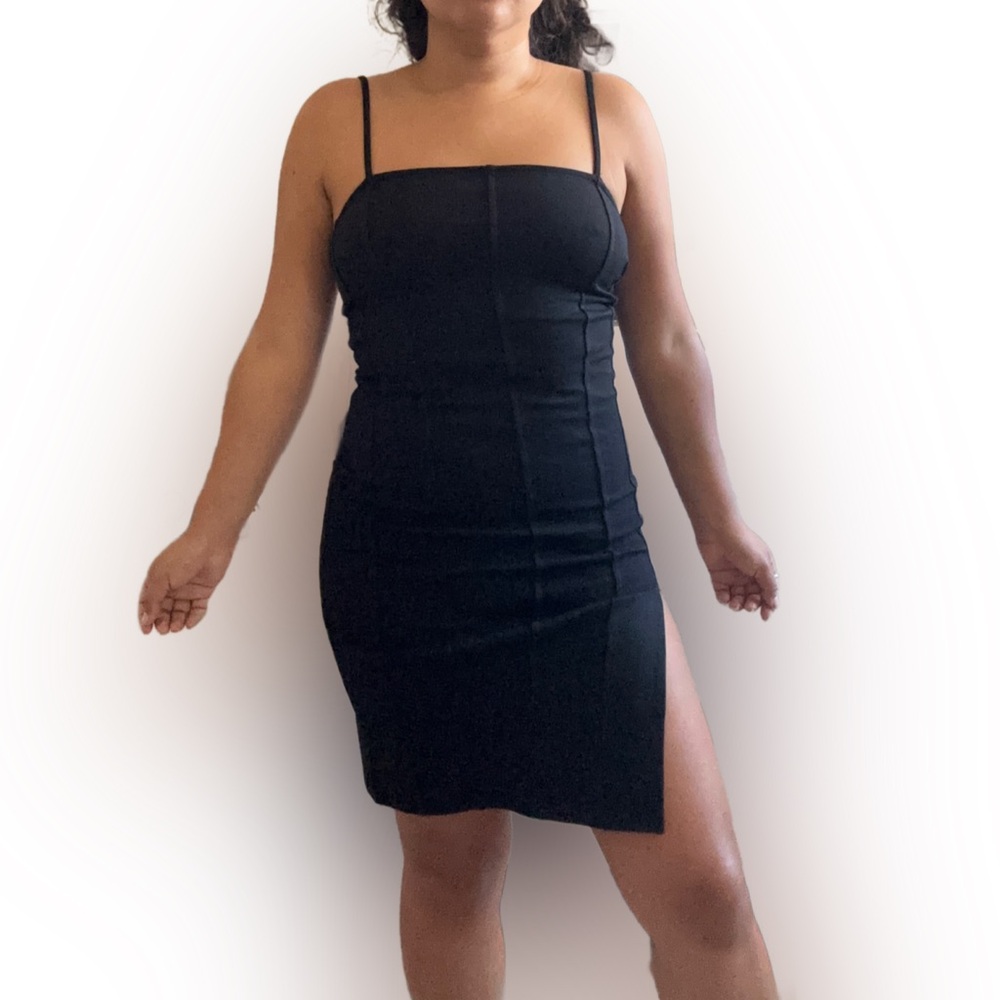 Forever 21 Black Mini Dress with Spaghetti Straps